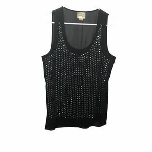 Pretty Rebellious Womens Black Sleeveless Top Sz M